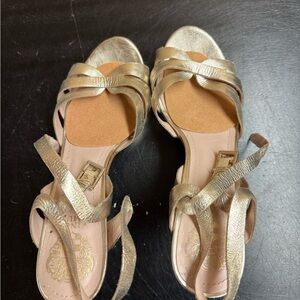 Vince Camuto Metallic Gold Strappy Sandals